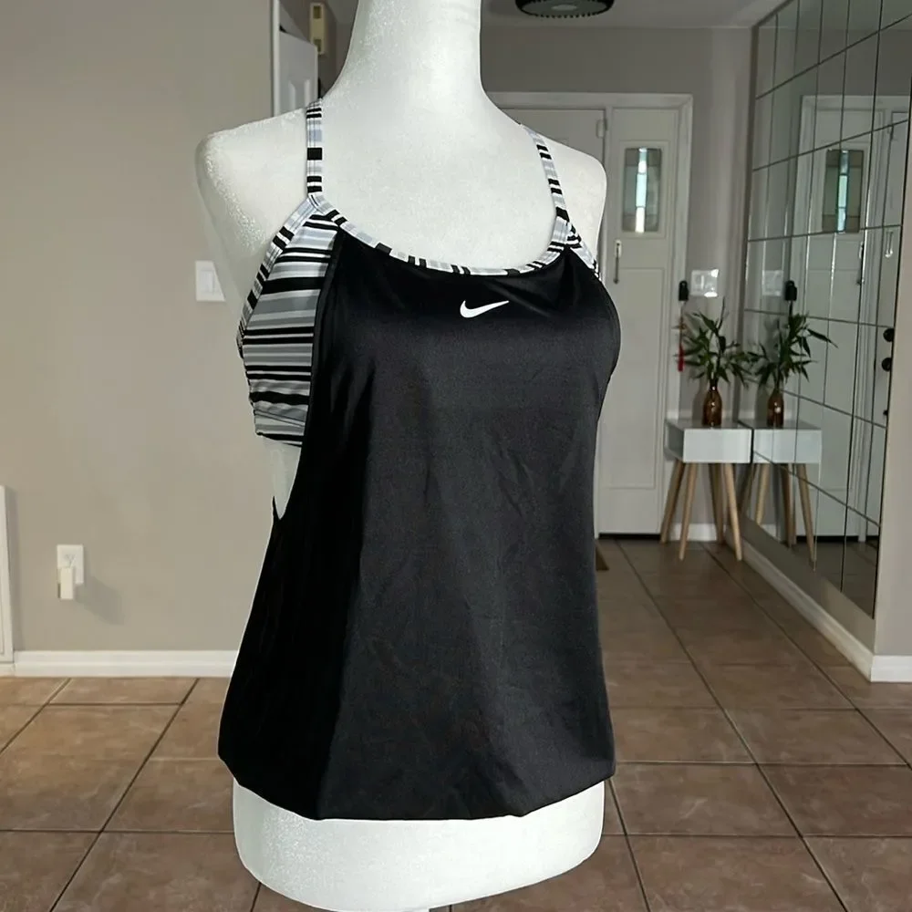 Nike Layered Tankini Swim Top